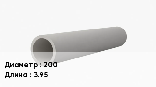 Асбестоцементная труба 200 L=3.95